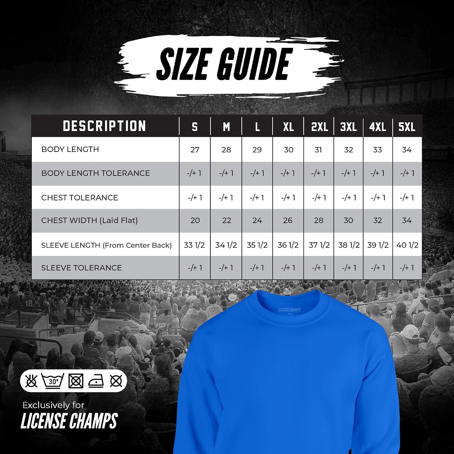 License Champs Crewneck Sweatshirt | Official College NCAA Game Day Merch | Mens Womens | Bar Logo