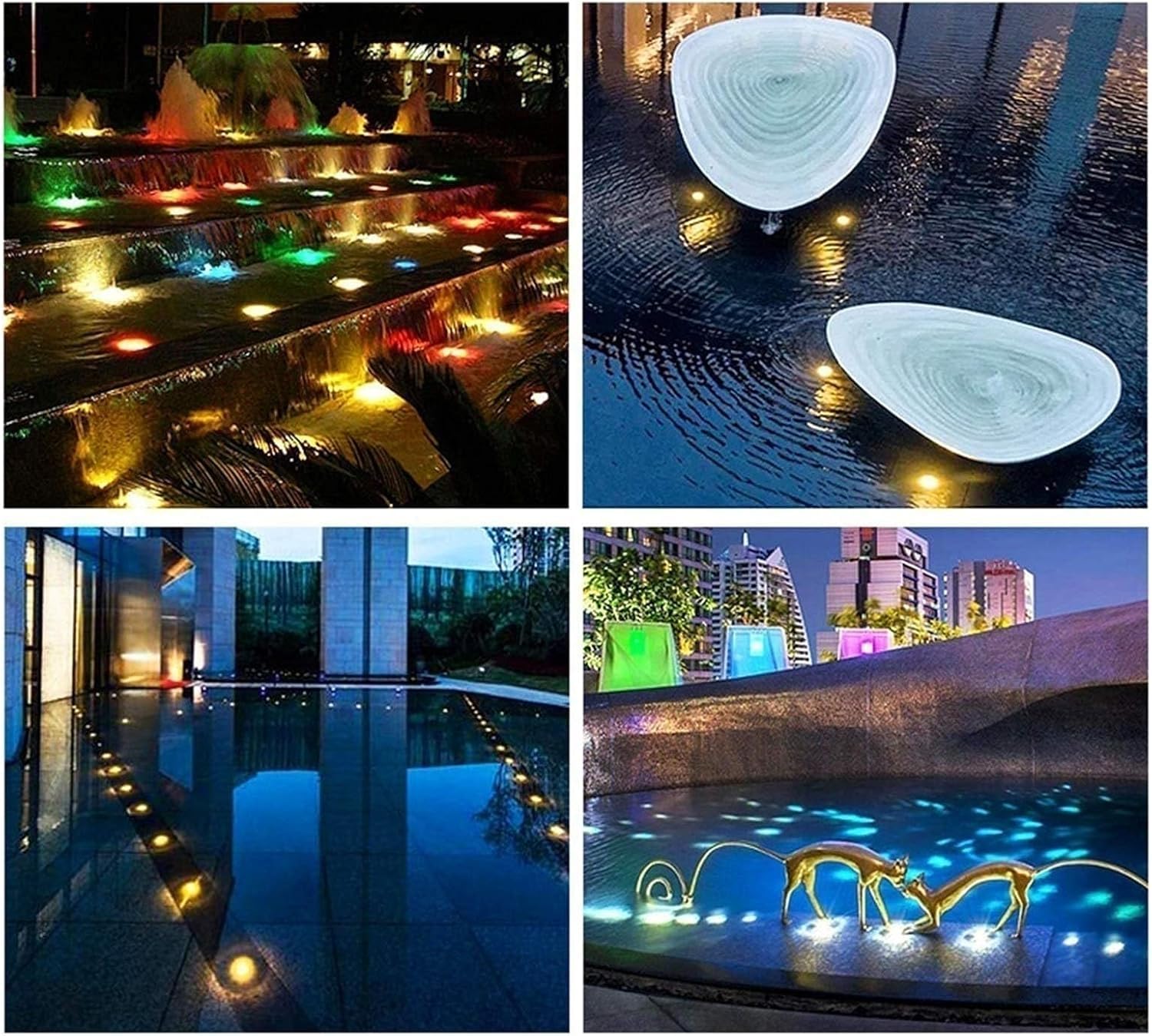 DARZYS Buried Light, LED Underground Lamp, Underground Light LED,Outdoor Underwater Lights,Waterproof Remote Control Stainless Steel Well Lights(24V(24W))