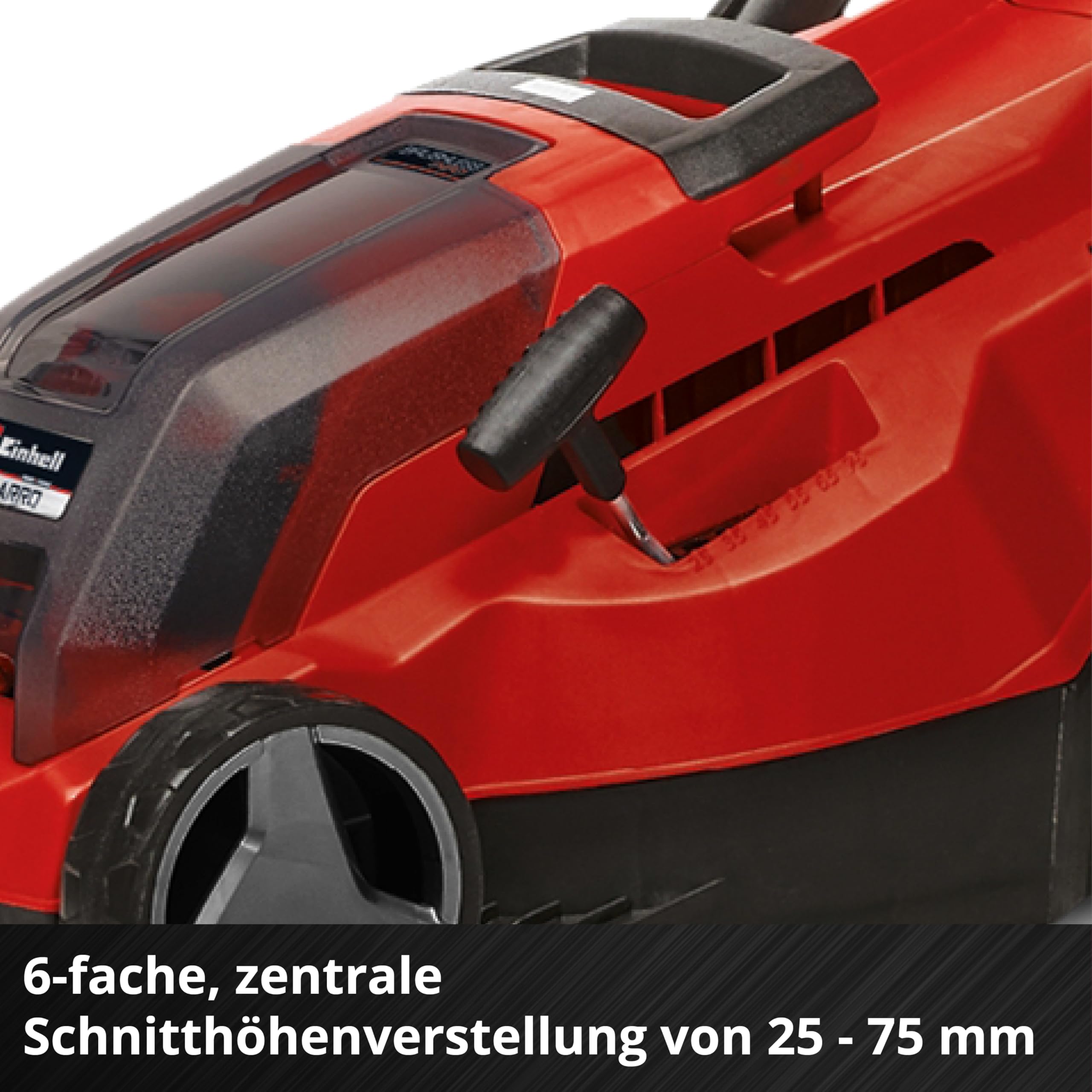 Einhell Akku-Rasenmäher RASARRO 36/38 Kit Power X-Change (36 V, 38 cm Schnittbreite, 450 m², Brushless, Mulchfunktion, 45L Fangkorb, inkl. 2X 4,0 Ah Akkus + Twincharger)