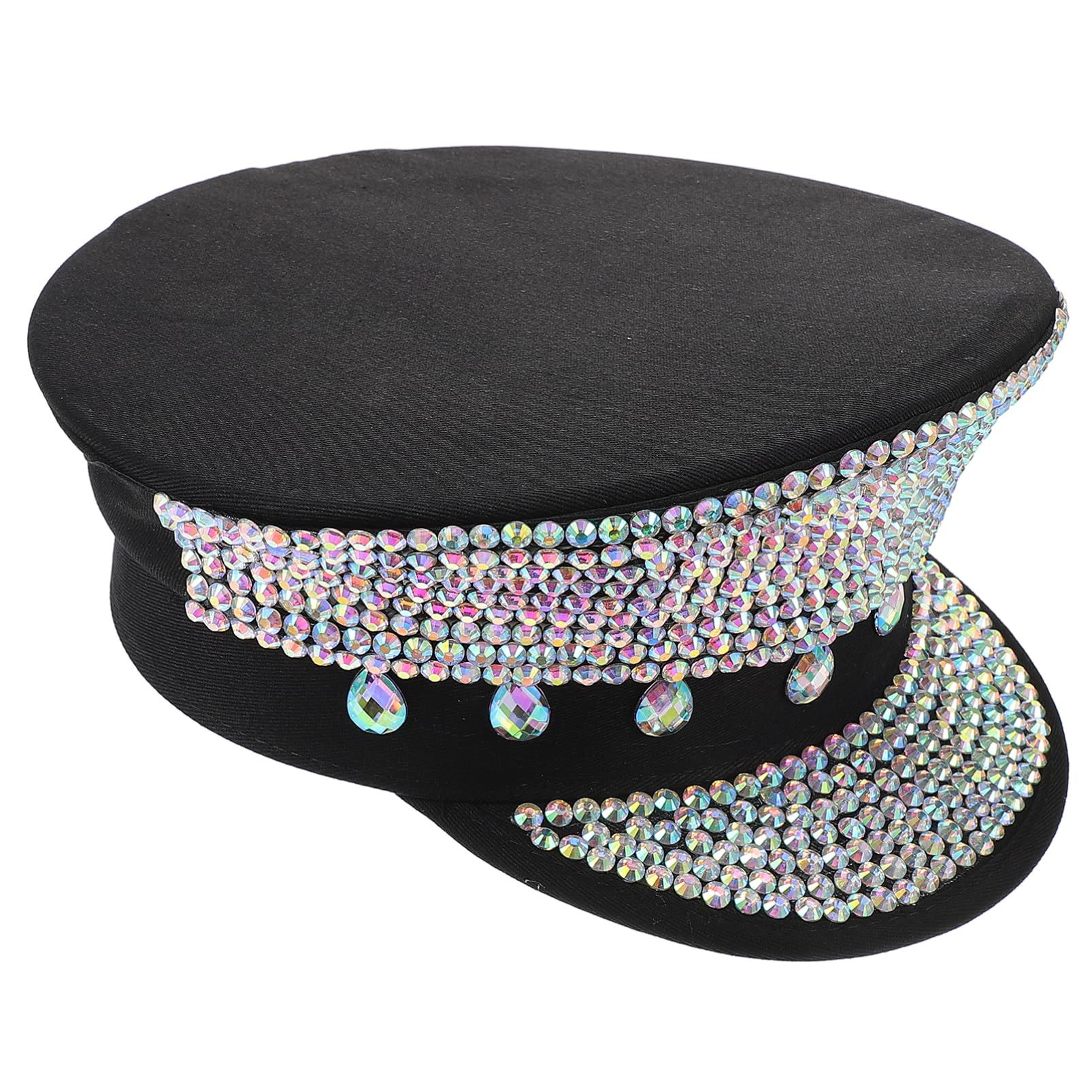 LIFKOME Berretto della Marina Cappello da Roccia per Yacht Cappello da Pirata da Festa Cappelli Pazzo a Cilindro Adulto Fedora Caps Poliestere Silver