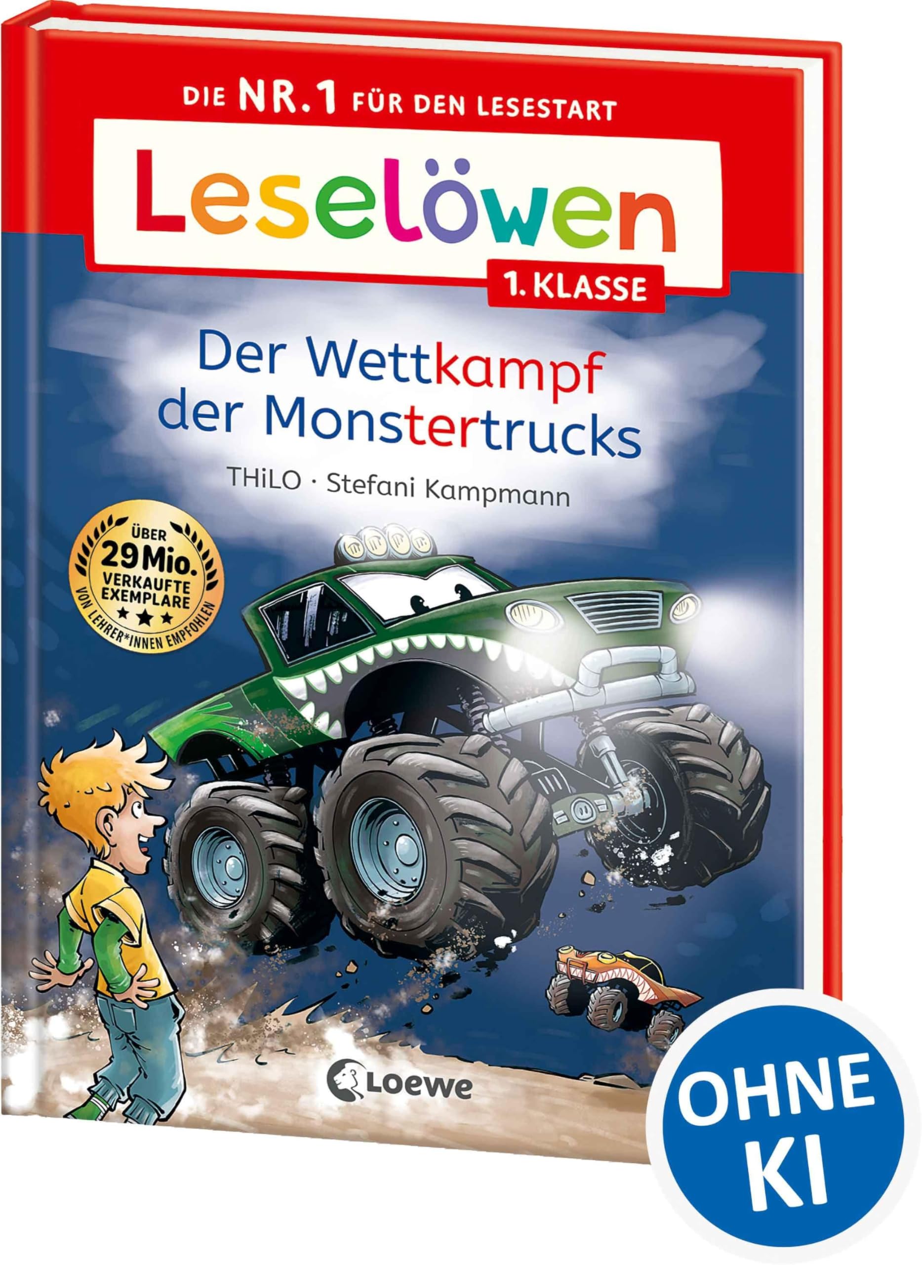 Leselöwen 1. Klasse - Der Wettkampf der Monstertrucks: Die Nr. 1 für den Lesestart - Mit Leselernschrift ABeZeh - Erstlesebuch für Kinder ab 6 Jahren