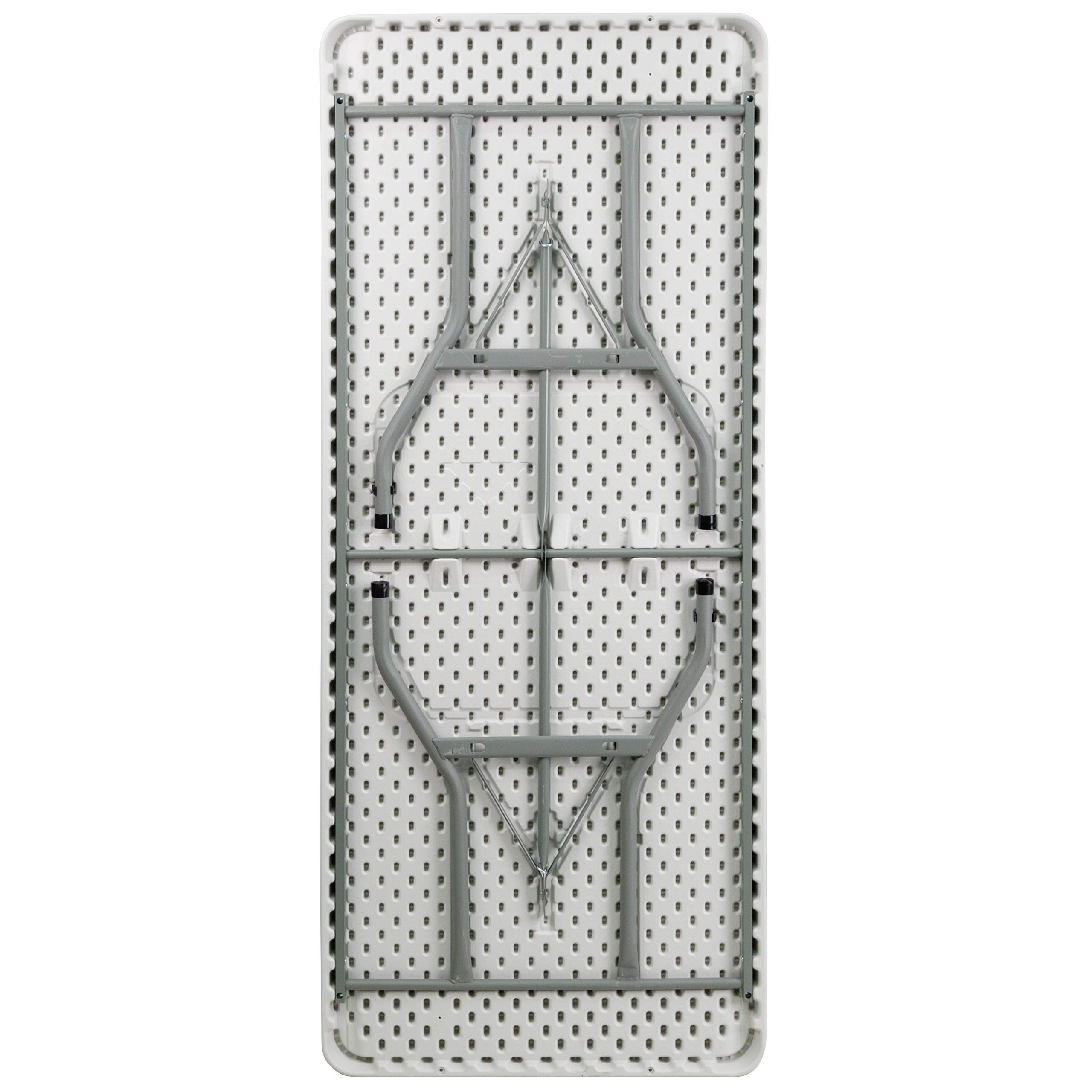 Flash Möbel 76,2 cm W x 182,9 cm L Granit weiß Kunststoff Klapptisch