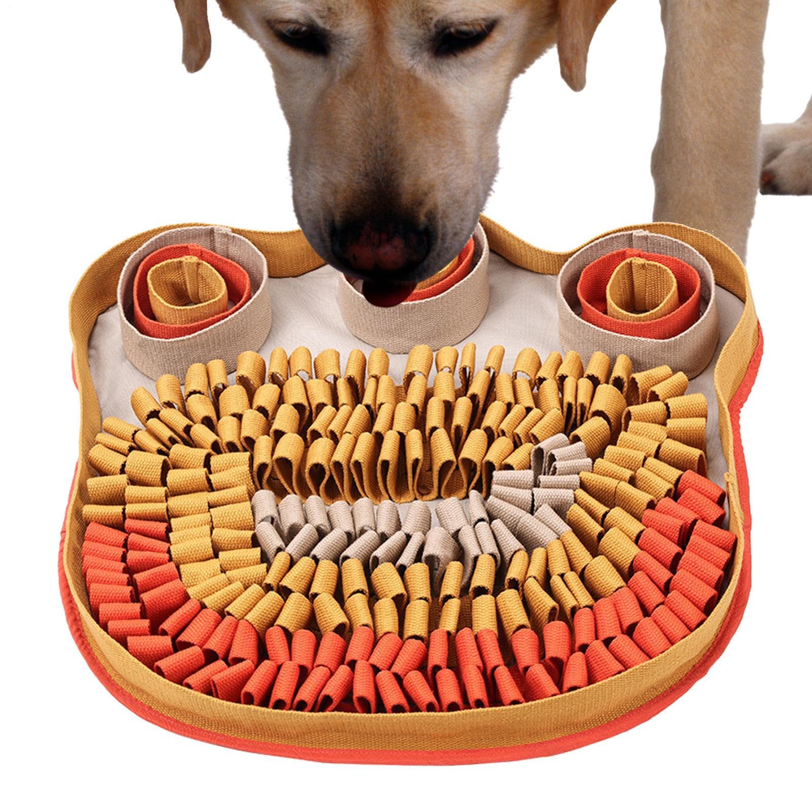 Hunde Schnüffelteppich 49 x 49 cm Puzzlespielzeug gegen Langeweile | Hunde Futtersuchmatte für Innen und Außen, Zuhause, Wohnzimmer, Welpen, Haustiere, kleine, mittelgroße und große