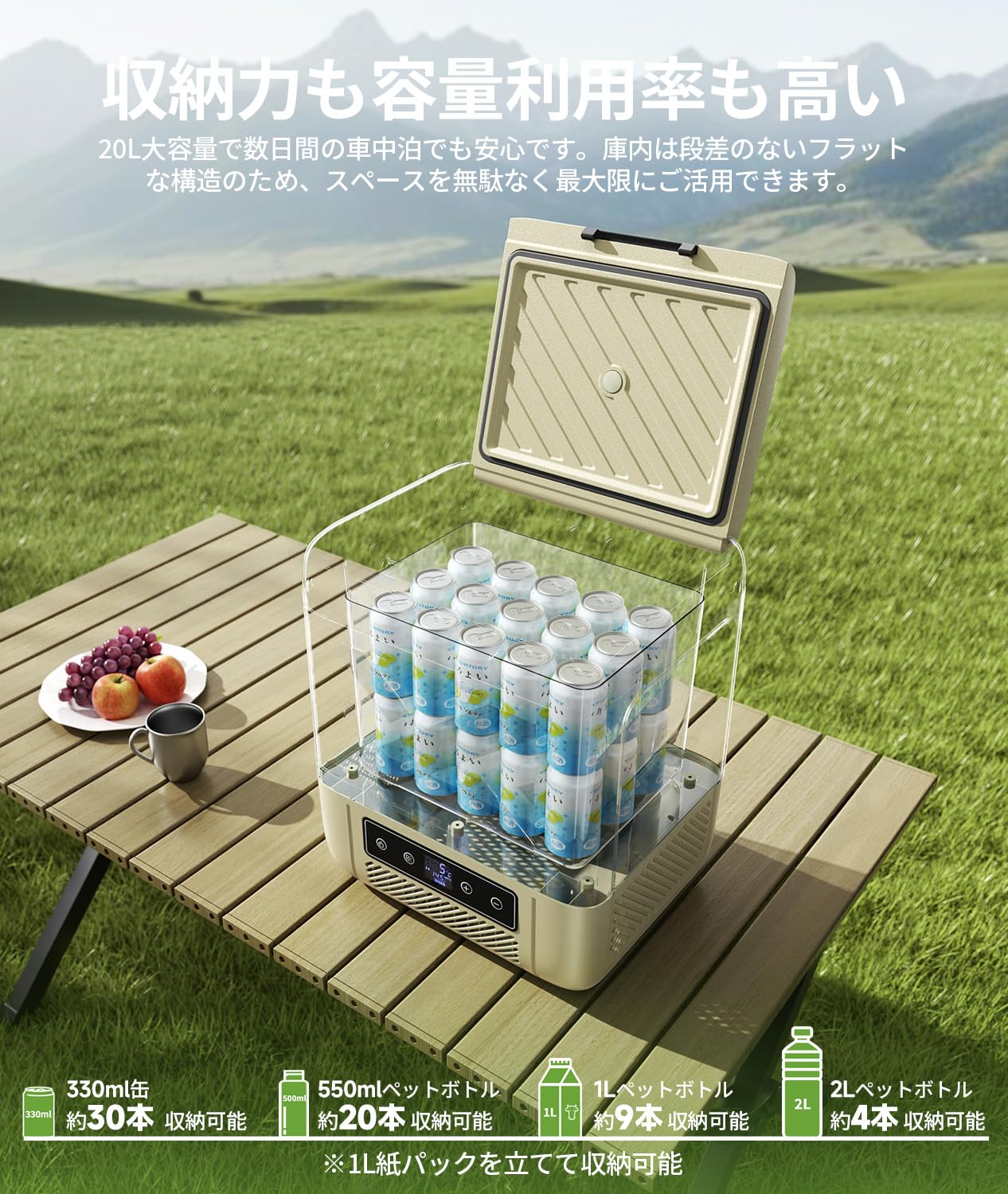 Amazon.co.jp: 【±1℃均一冷却・フラット庫内】EENOUR 車載冷蔵庫 C20