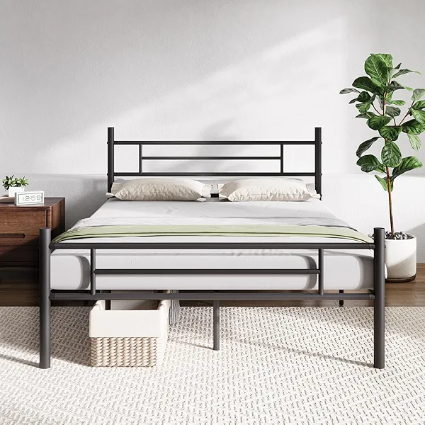 Novilla Full Size Bed Frame with Headboard and Footboard, 14 Inch Metal Platform Bed Frame, Under Bed Storage, Strong Metal Slats Support, Mattress Foundation No Box Spring Needed