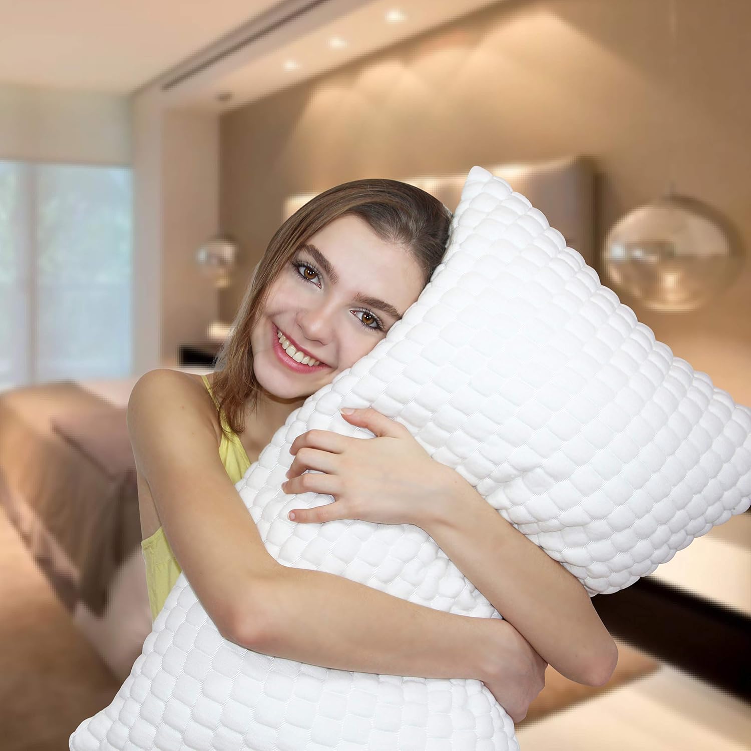 70% Off Everything LETTO Adjustable Bed Pillow for Sleeping - Hypoallergenic Memory Foam. Made in USA. Bubble Tencel Washable Cover. Huggable & Plush. CertiPUR-US and GREENGUARD Gold Certified. (B-King)
