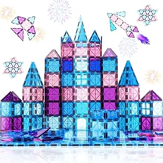 Mruikeny Magnetic Tiles Kids Toys for 3 4 5 6 7 8+ Years Old Boys Girls Magnet Toys Building Tiles STEM Educational Learning Magnetic Blocks Toy Set for Toddlers Child Ages 3-6 Birthday