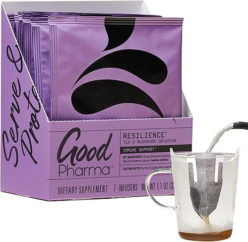 Good Pharma Té de inmunidad de Good Pharma Infusión orgánica funcional de hongos y té verde, apoyo inmunológico, impulsado por adaptógenos y hongos