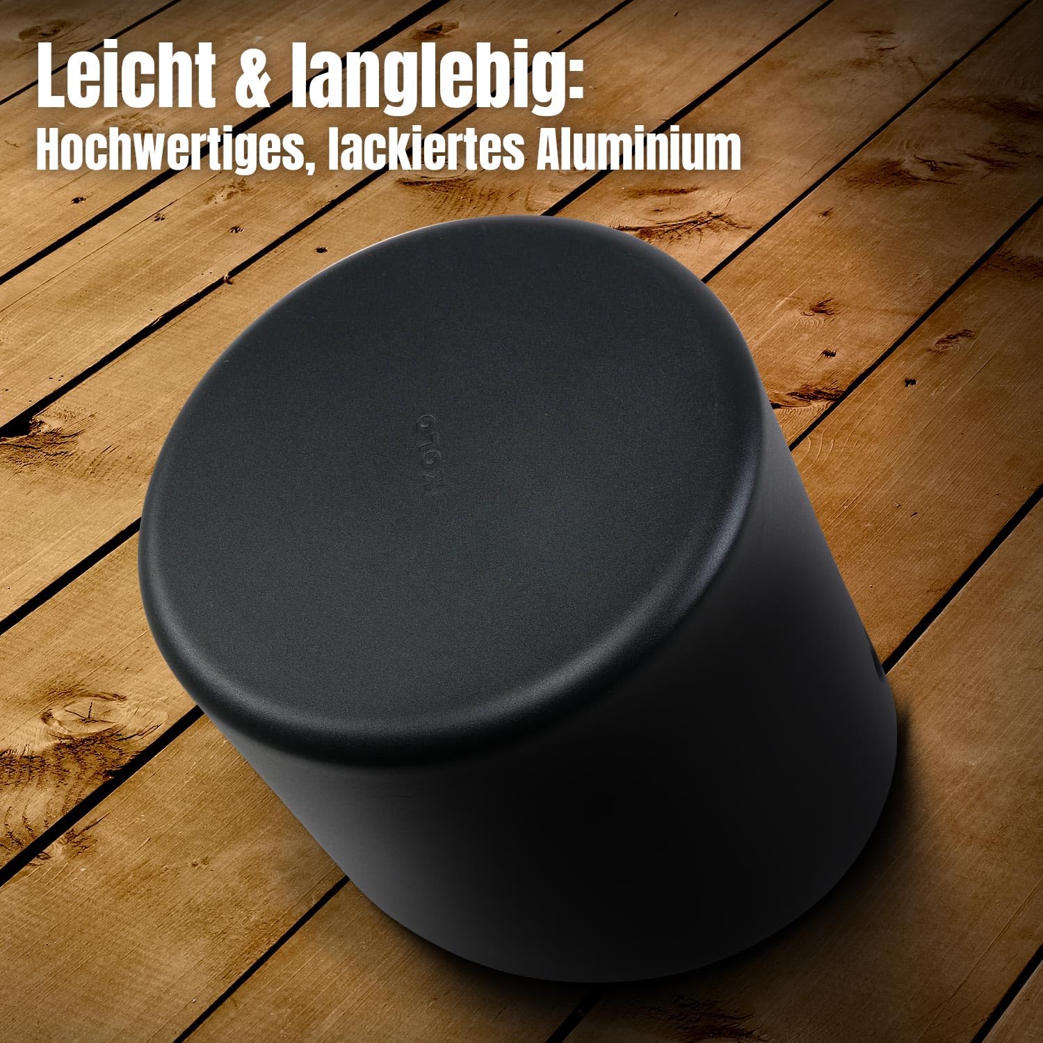 KOLO Sauna Set Kiulu 4 - Kübel 5 l + Aufgusskelle 300 ml - Schwarzes Aluminium - Bambusgriff - 2-teiliges Premium-Set für Aufgüsse und authentische finnische Saunakultur - Made in Finland