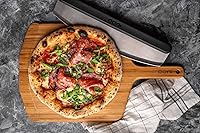 Vista 3 de Ooni Pala de pizza de madera de bambú de 12 pulgadas, espátula de pizza de 12 pulgadas, tabla de cortar pizza de madera, accesorios para horno