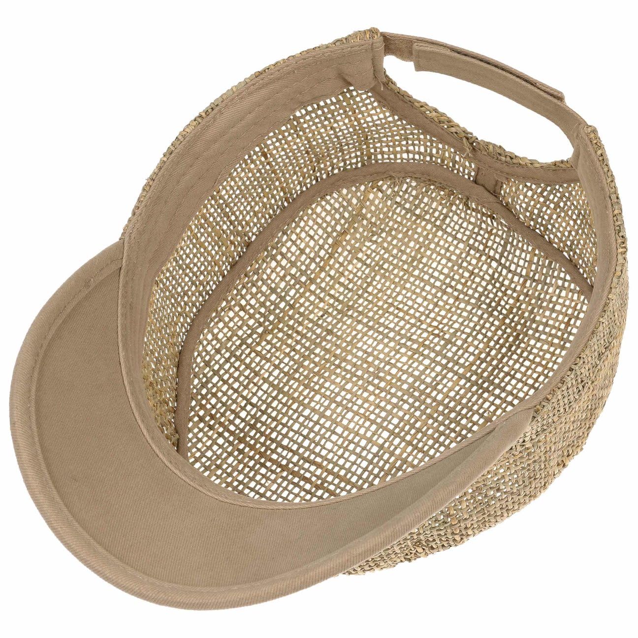 SOMBREROSHOP Gorra Militar de Paja Unicolor Unisex Primavera Verano