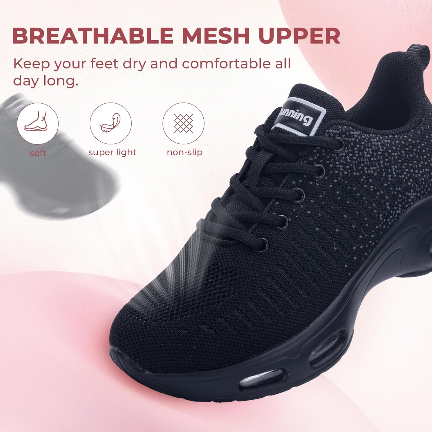 Womens Slip on Tennis Shoes Comfortable Running Sneakers Athletic Walking Gym Workout Jogging Footwear US 6-11 - Image 2