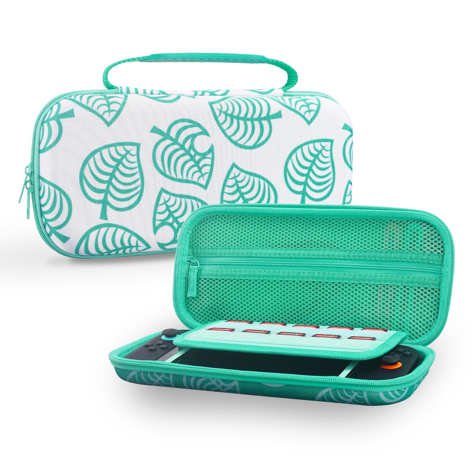 VGBUS Funda de transporte para Switch 2 2025, bonita funda de viaje para Switch 2 con 10 ranuras para tarjetas de juego para Switch 2 accesorios, cruce de animales (verde)