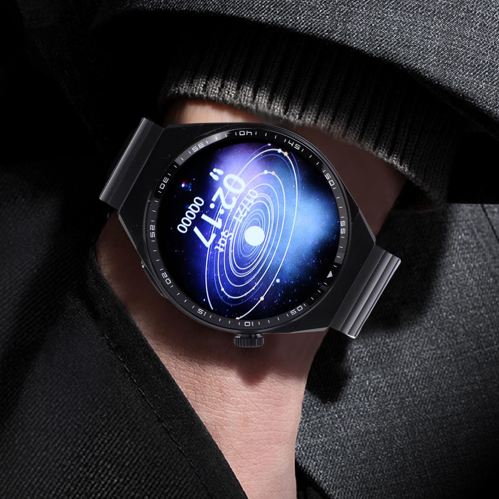 Smartwatch z 1,55 -calowym LCD, Fitness Tracker z Wyświetlaczem 360x360 HD, Analiza Snu, Przypomnienia o Połączeniach, Powiadomienia o Wiadomościach, Zdalne Fotografie
