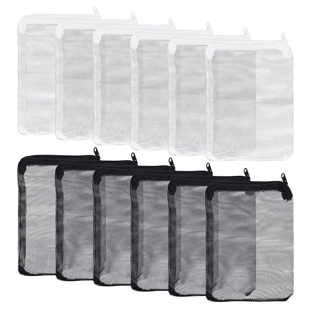 DAZZLUXE 12 bolsas de filtro de acuario, juego de filtro de carbón activado de esponja