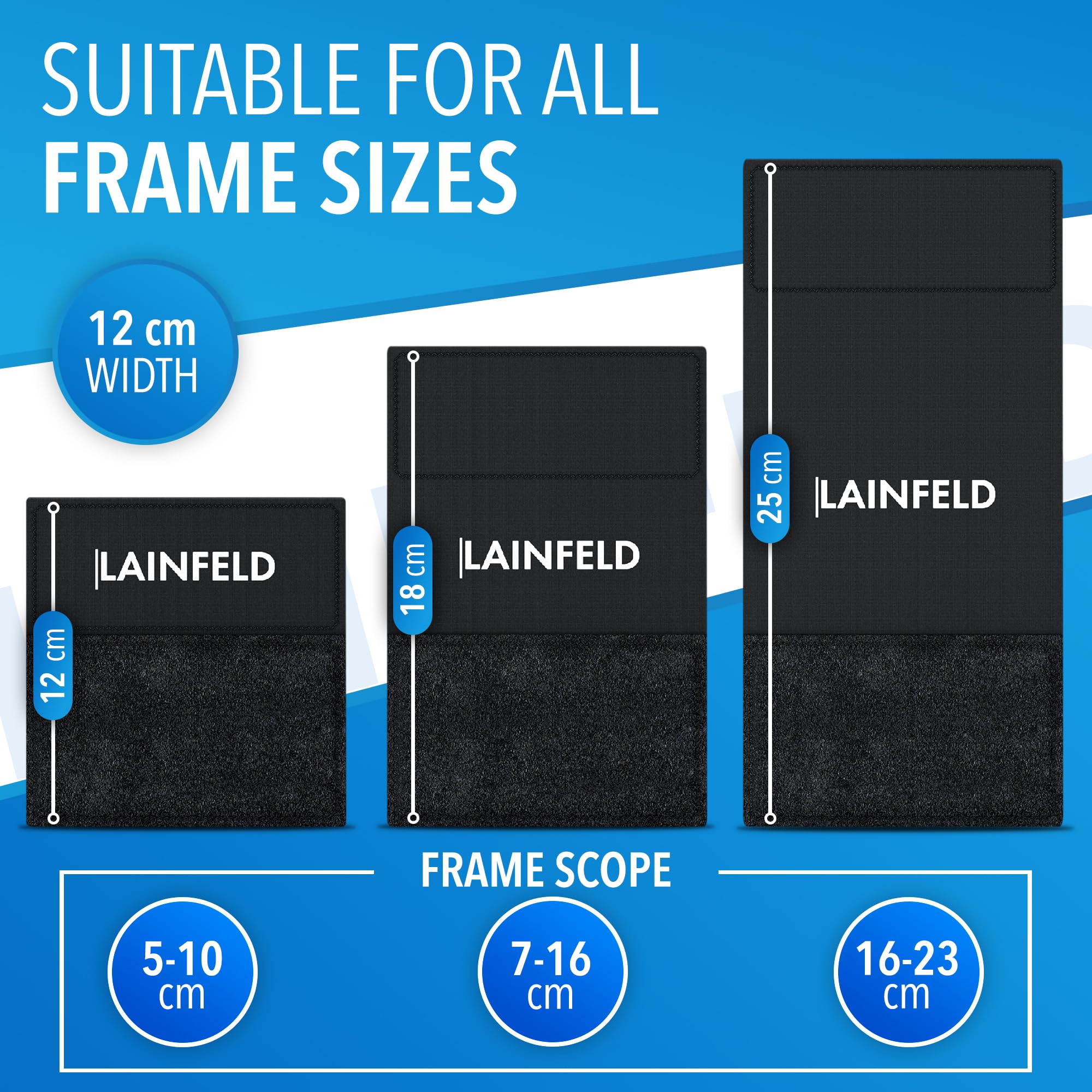 LAINFELD Bicycle Frame Protection, Set of 3, Carbon Frame