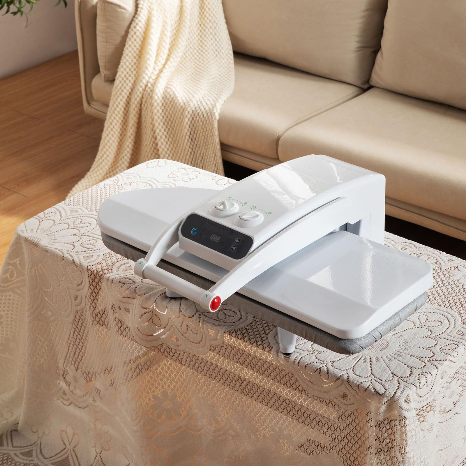 ylpddmm Ironing Steam Press, 1400W Digital Ironing Machine for Clothes With Touch Screen, steamer stand, Professional Iron Press Machine, for Clothes, Sheets, and Fabrics WithoutStand