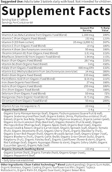 Garden of Life Organics Prenatal Multivitamin with Folate, B6, B12, D3 & Iron Prenatal Vitamins for Women with Energy Metabolism Support for Healthy Fetal Development, Non-GMO, Vegan, 60 Servings