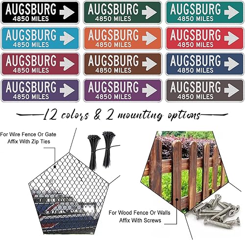 Vista 117 de Placa de dirección de metal personalizada, letreros de números para placa de pared de casa, letrero de dirección de nombre de calle, números de casa