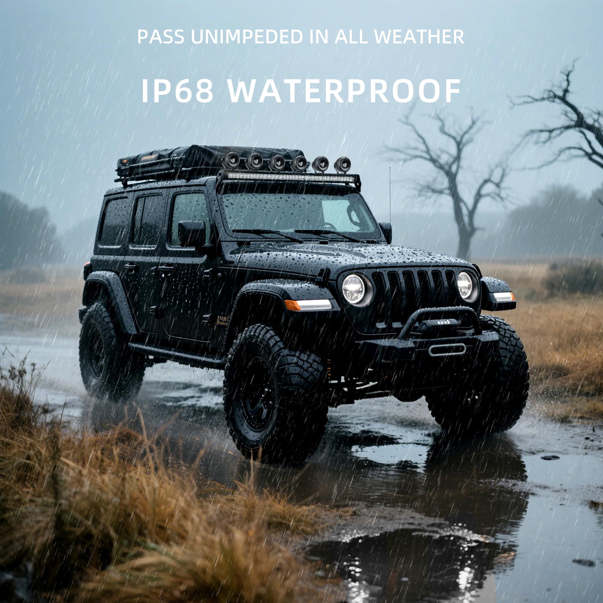 3.5 Inch Round LED Pod Lights, Anti-Glare Off Road Fog Driving Light, Spot Lights for Trucks Golf Cart ATV UTV 4x4 Pickup SUV Motorcycle Trailer (Pack of 2)