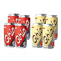 Vista 10 de Ghia Le Spritz sin alcohol Naranja Sangre Paquete de 8 Mezclador de cóctel y cóctel enlatado, aperitivo espumoso a prueba cero con extractos