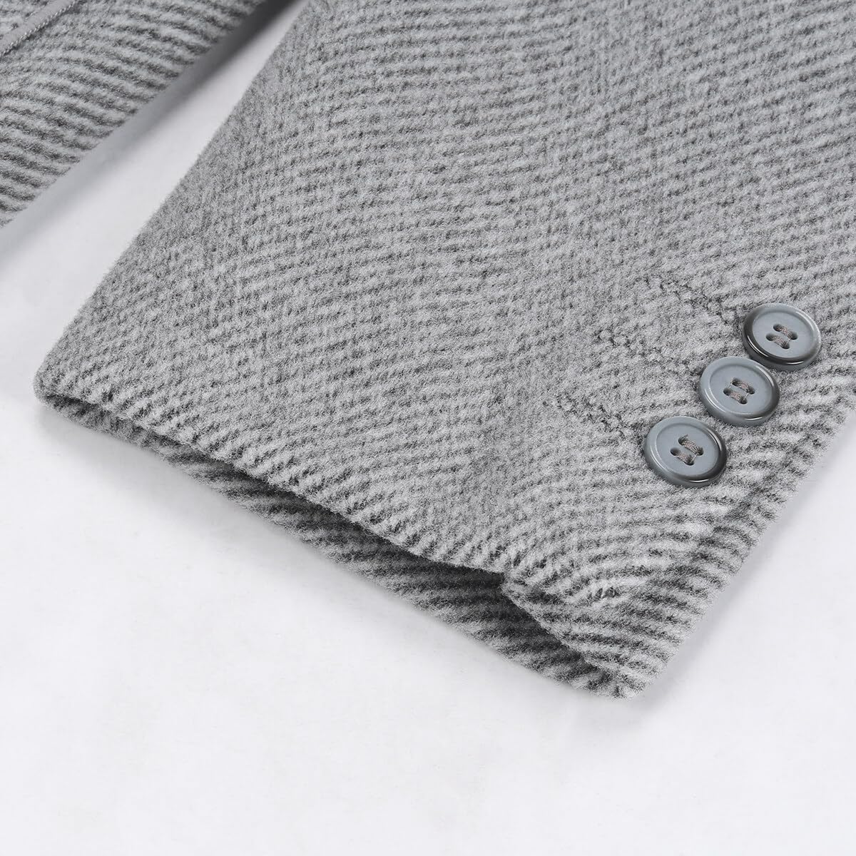 Allthemen Blazer da Uomo Monopetto a Quadri con Due Bottoni Blazer da Abito di Lana Slim Fit Casual da Lavoro
