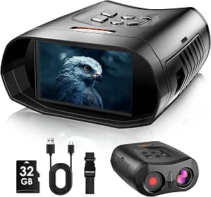 Night Vision Goggles, True 4K Night Vision Binoculars with 50mm Objective Lens, 850nm IR, 3'' HD Screen, Rechargeable Battery