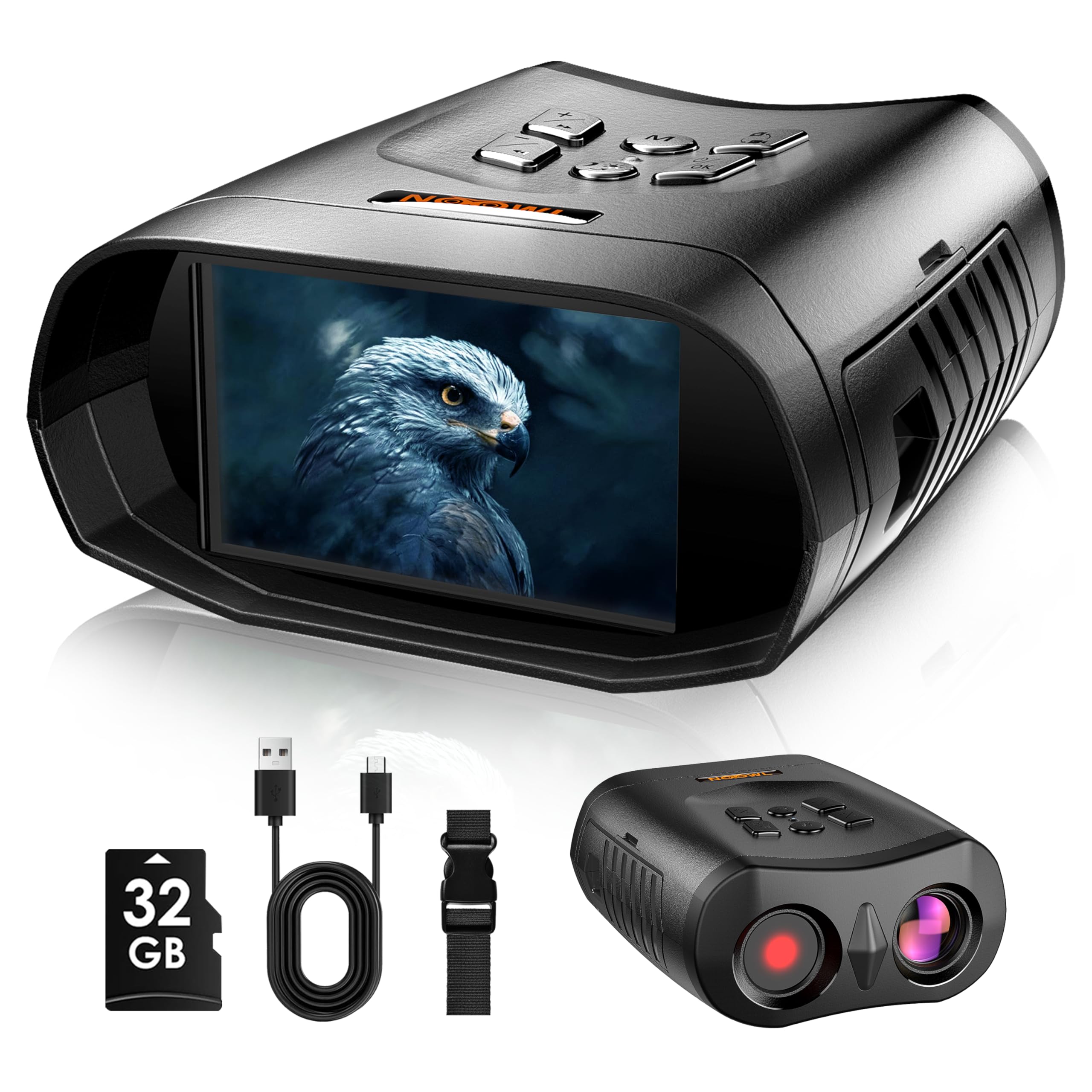 NOXOWL Night Vision Goggles, True 4K Night Vision Binoculars, Equipped with 50mm Objective Lens, 850nm IR, 3'' HD Screen 4000mAh Rechargeable Battery, Suit for Wildlife Watching and Camping