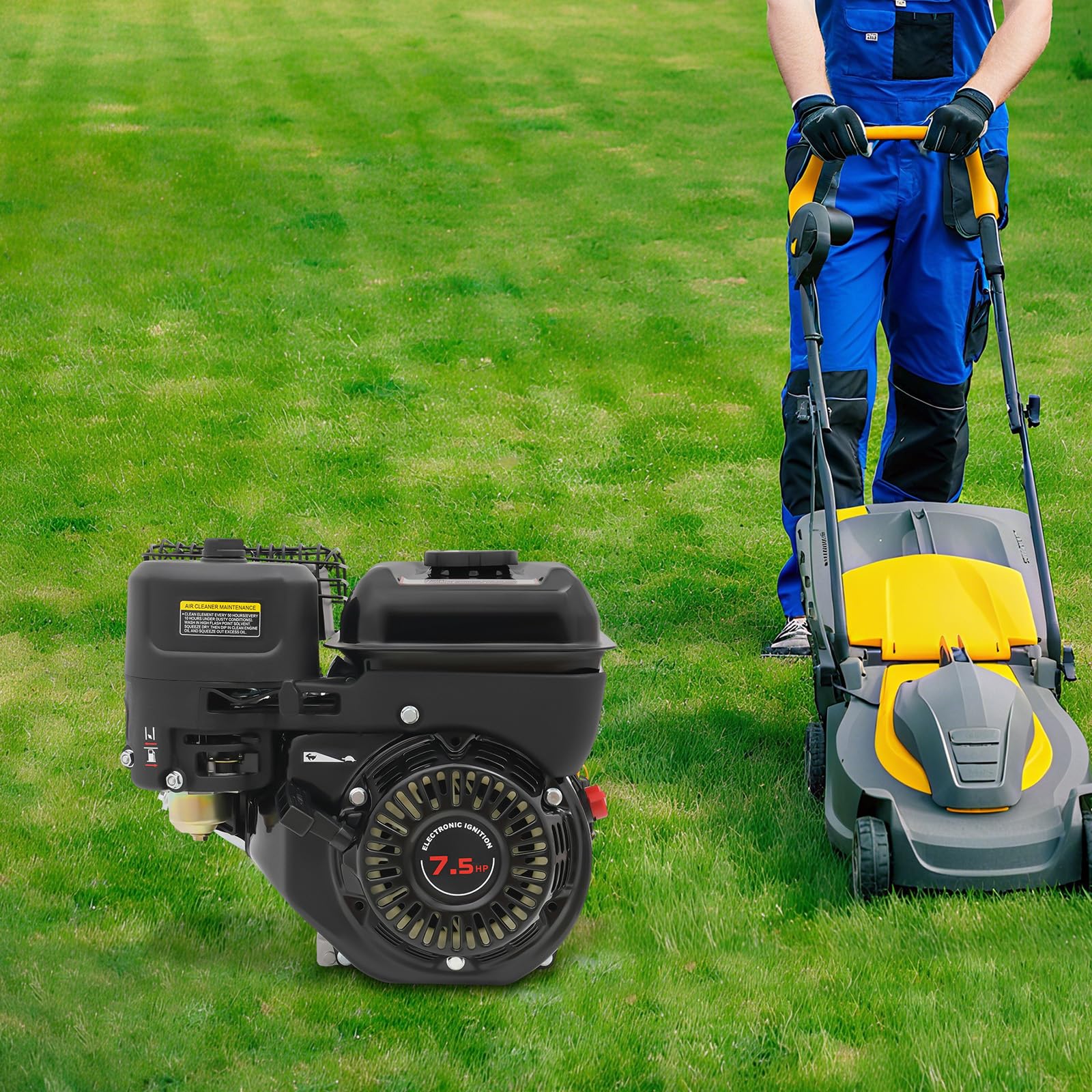 4-suwowy silnik benzynowy 7,5 HP, przenośny silnik 212 CC 3600 obr./min, jednocylindrowy silnik kartowy, instalacje przemysłowe, silnik wymienny do kosiarek i urządzeń rolniczych