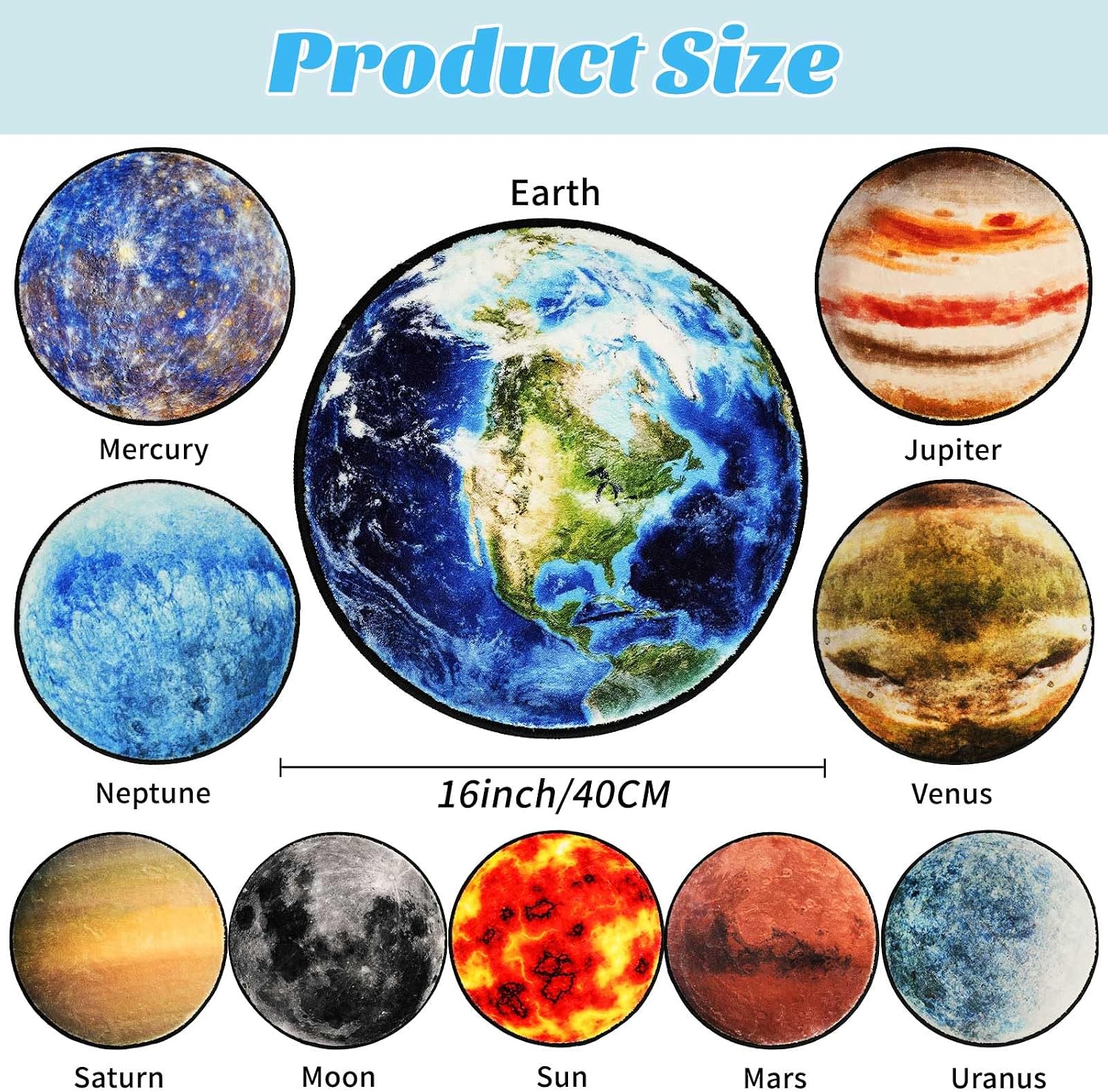 10 PCS Kids Carpet Circle Seats 16" Round Floor Cushions for Classroom image 3