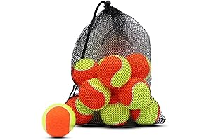 12 Pack Tennis Training Balls for Beginners, Low Compression Practice Tennis Balls...