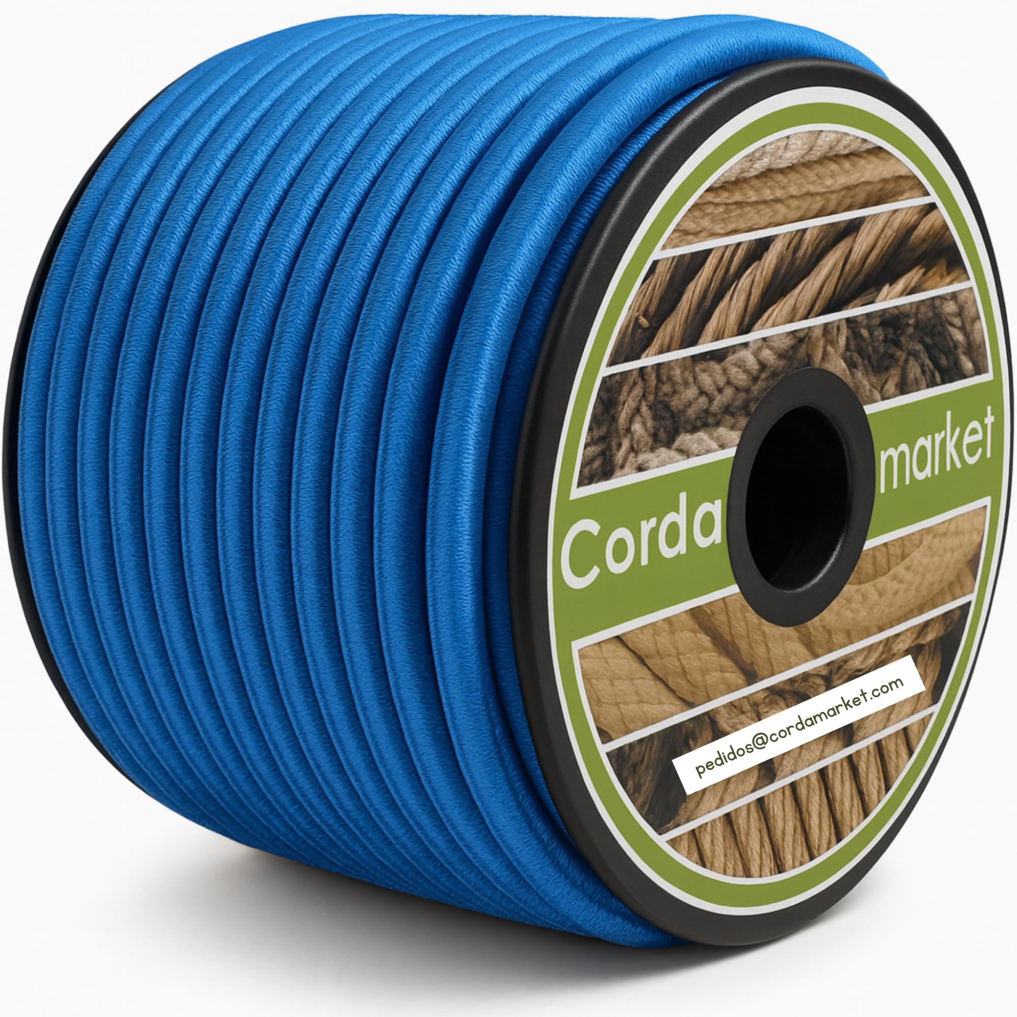 CORDAMARKET 10 mm Elastic Rubber, Adults Unisex, Blue, 25 m