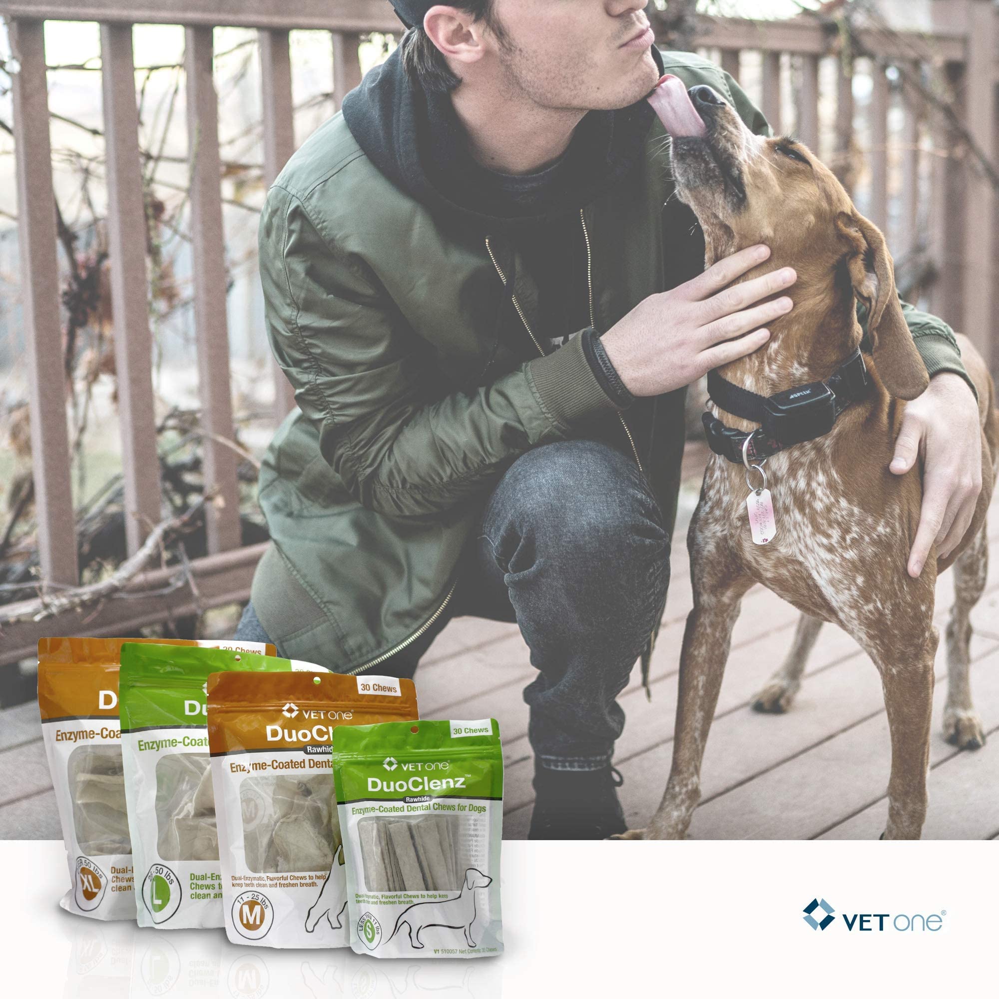 VetOne DuoClenz EnzymeCoated Masticables dentales medianos (30 Unidades)