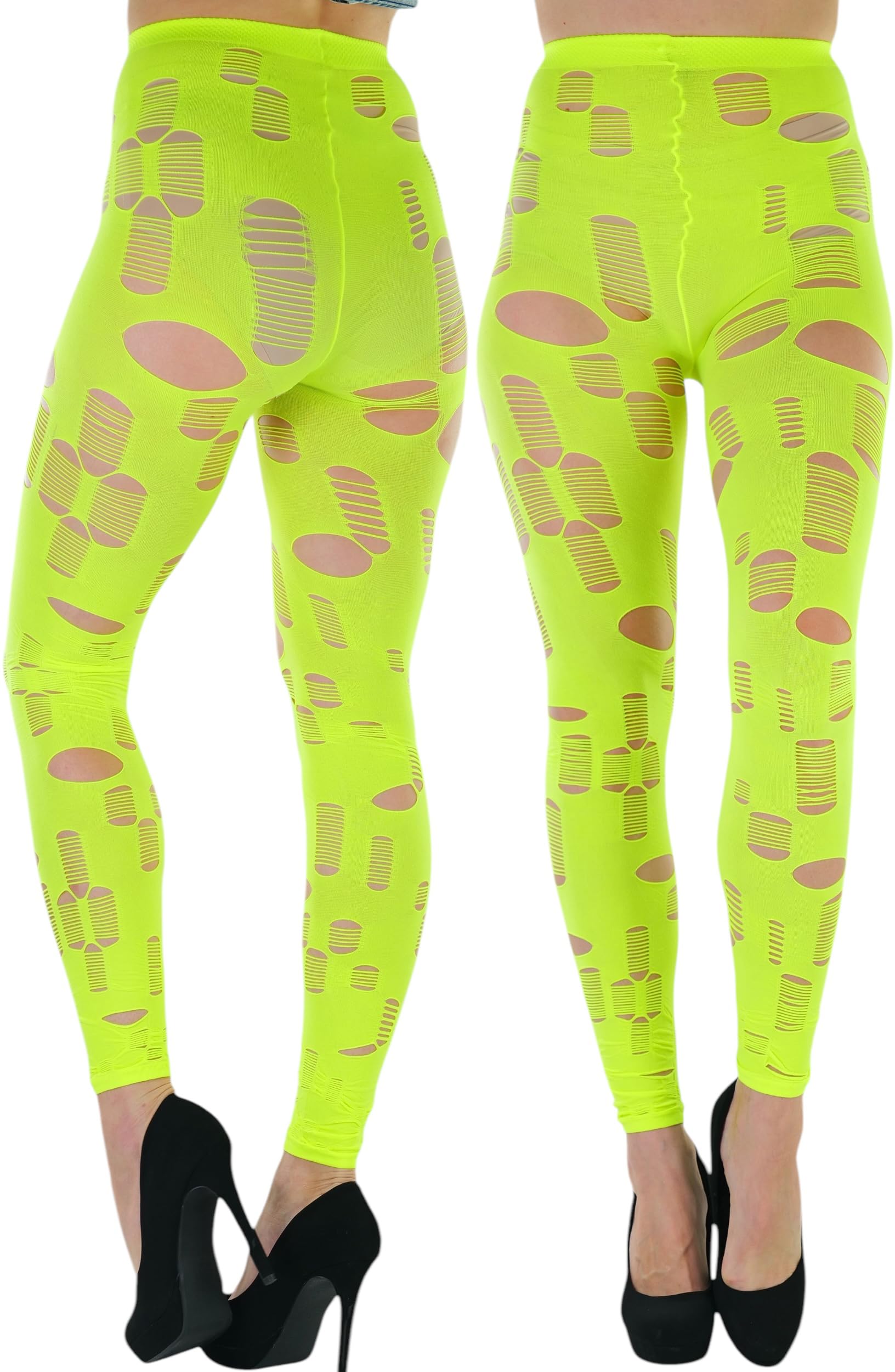 ToBeInStyle Women’s Pothole Rip Hole Punk Hosiery Tights Leggings Distressed Style