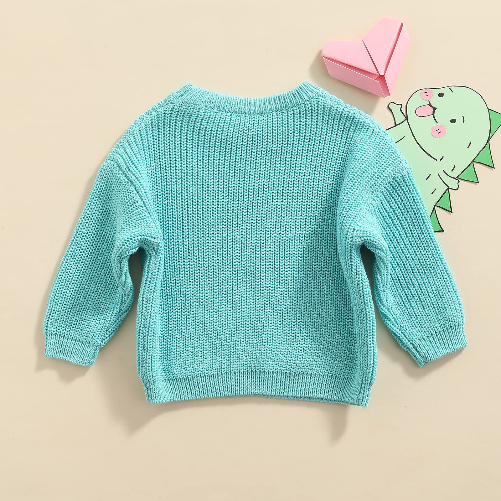 Suéter de punto para bebés y niñas pequeñas, cálido, de manga larga, de punto, para otoño e invierno