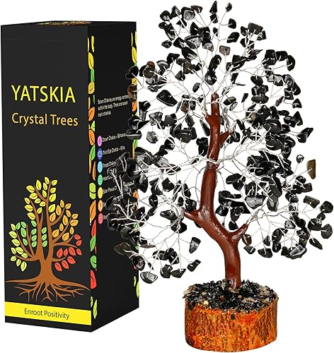 Miniatura 7 de Cristal de turmalina negra, árbol bonsái, árbol del dinero, árbol negro, árbol de la vida, árbol de la vida de chakras, regalos energéticos para