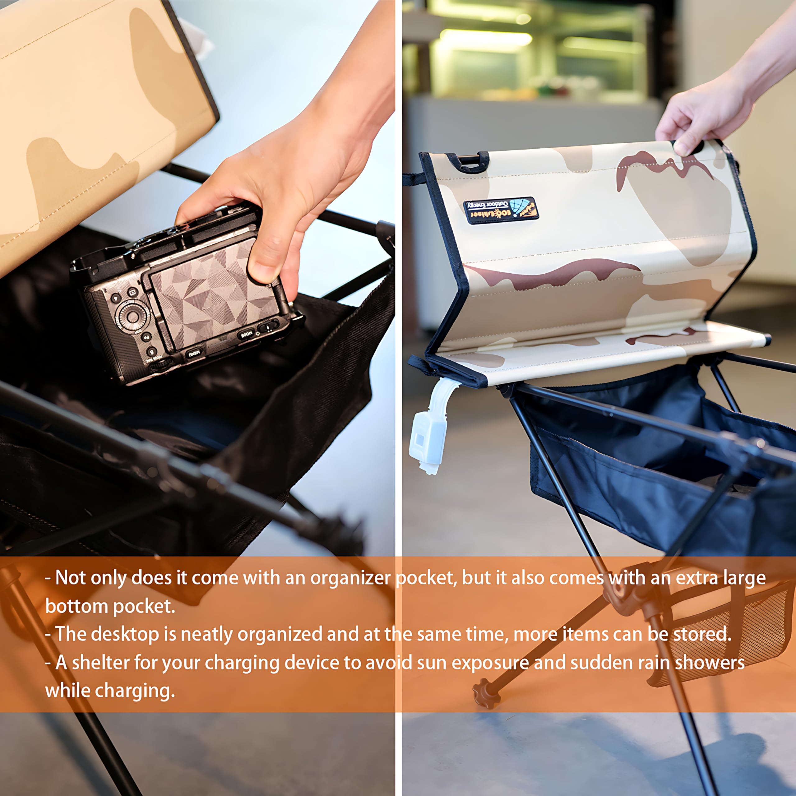 Amazon.co.jp: ESOTAB ECOeshiner 折りたたみ式ソーラーパワーテーブル