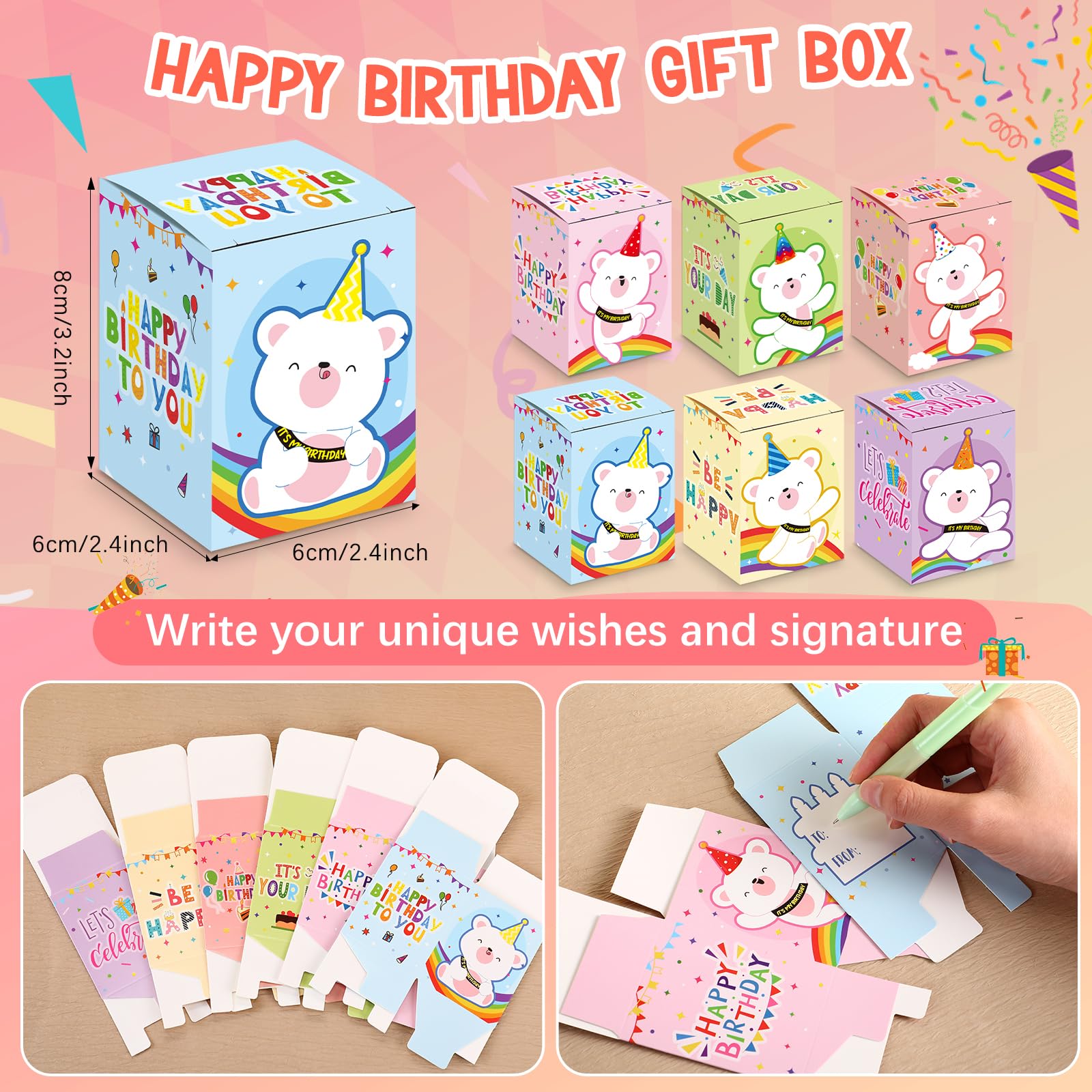 Blueweenly Juego de 24 llaveros de peluche para estudiantes, pequeños animales de peluche a granel con caja de regalo, pequeños llaveros de felpa para fiesta de cumpleaños, bolsa de regalo, premios de