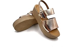 Handmade Leather Rose Gold Women's Platform Sandals