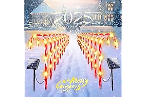 24-Pack Upgraded Solar Christmas Candy Cane Lights