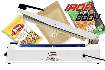 Zegel-Molded Strong Iron Body 12 Inches Heat Sealing Machine , Hand Sealing Machine , Packing Machine , Heat Sealer Plastic Bag Pouch Impulse Sealer Table Top Impulse Sealer , Sealing Machine