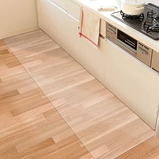 Transparent Kitchen Mat, Simply Wipe to Clean, 94.5 x 23.6, Thickness: 0.06, PVC, Suitable for HeatedHardWooden Floors, Easy to Maintain, Soft, Embossed, Cuttable, Smooth Feel, Hygienic