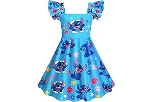 Girls Cartoon Princess Stitch Dress for 5-12 Years