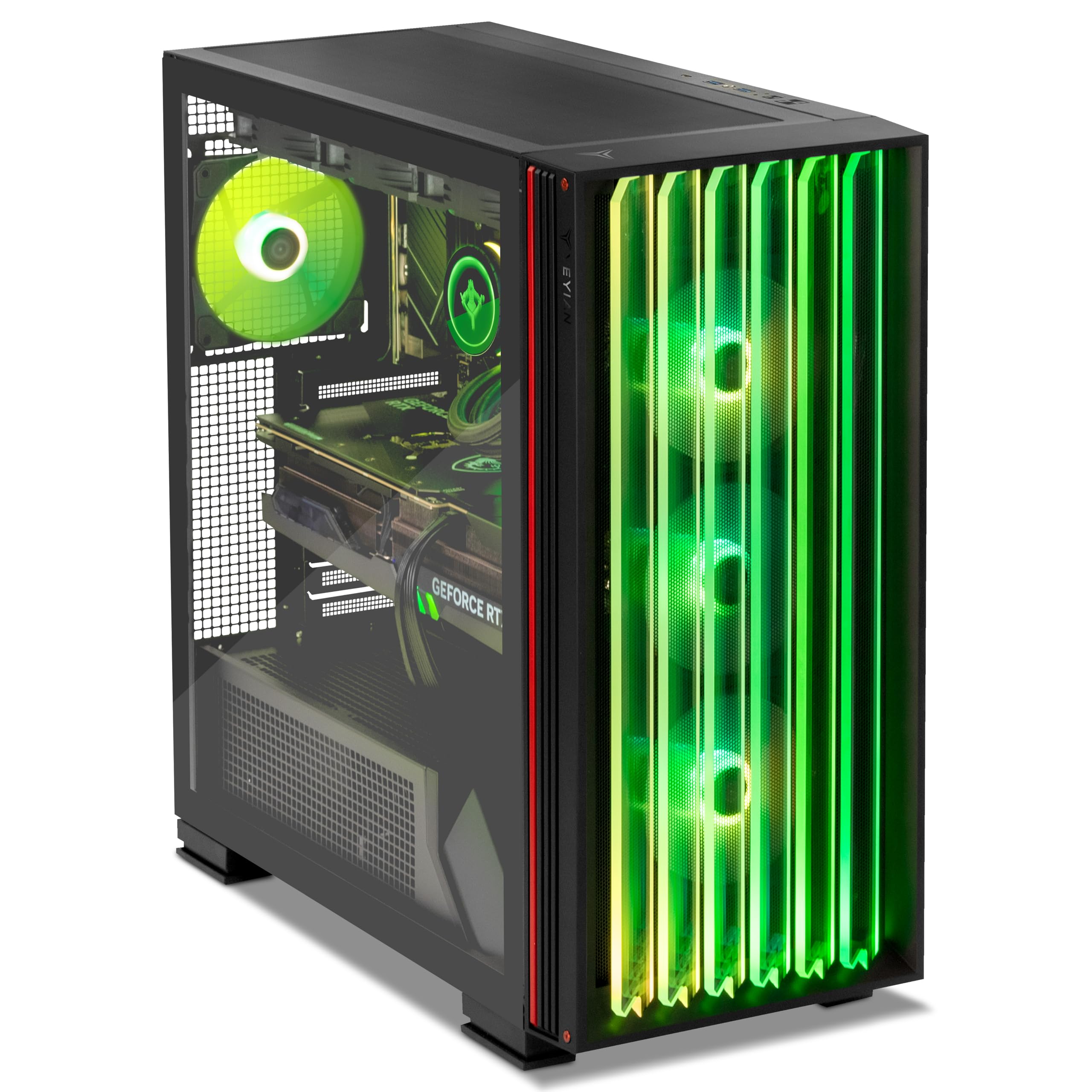 YEYIAN PC Gamer Mirage X | Intel Core i7-14700F 20 Cores up to 5.4 GHz | NVIDIA GeForce RTX 5070 12GB GDDR7 | 32GB DDR5 6000MHz | SSD 1TB NVMe Gen4 | Win 11 Pro