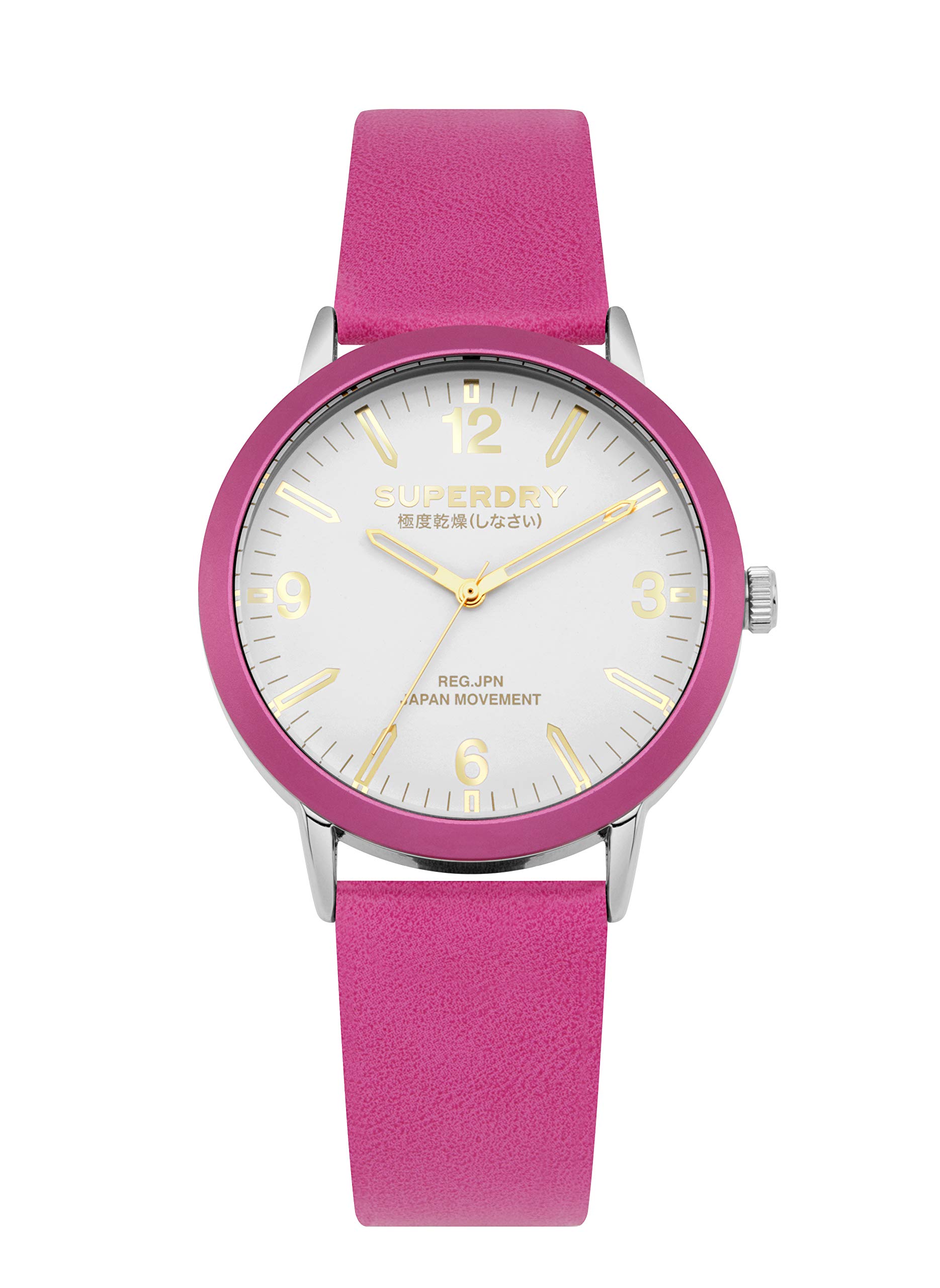 Superdry Womens Quartz Watch With Leather Synthetic Strap Pink 20