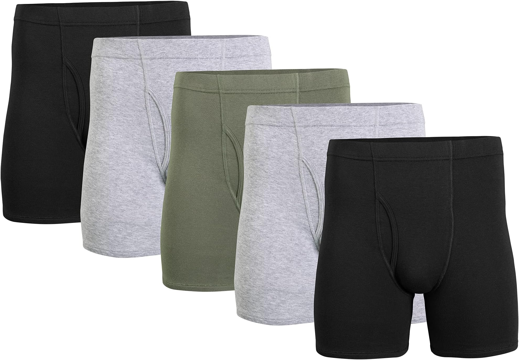 GildanMen's Covered Waistband Boxer Brief Multipack