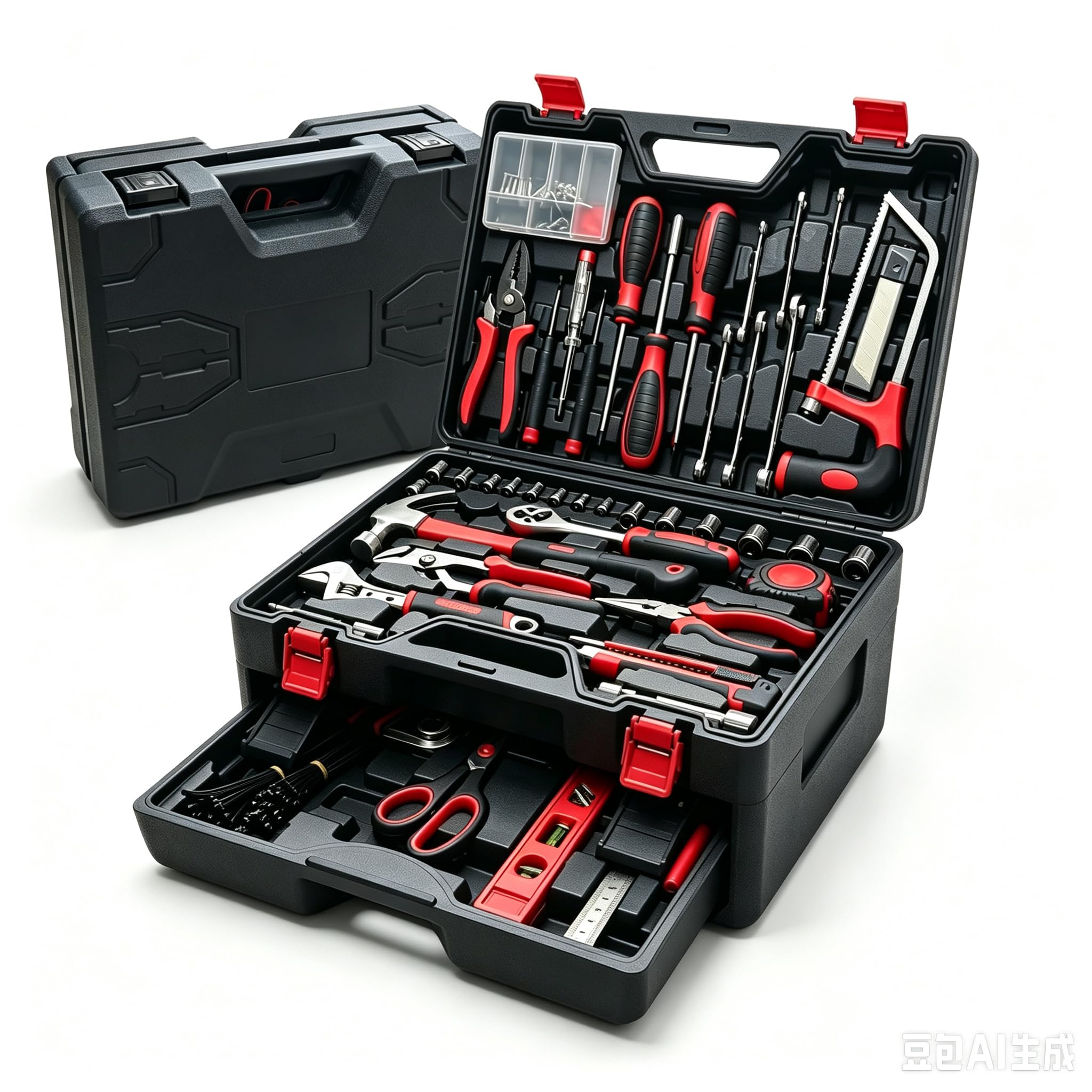 Nebicals Red 578 Pcs Hand Tool Set For Home Repair, Tool Kit & Tool Box Storage Case With Drawer,Household Tool Kit, Auto Tool Set,Perfect For Homeowner & Renters,Diyers & Maintenance Workers