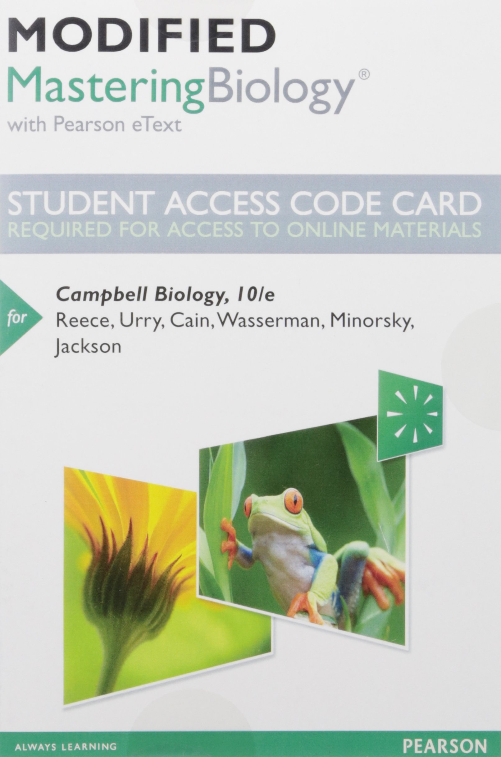 Modified Mastering Biology with Pearson eText -- Standalone Access Card -- for Campbell Biology