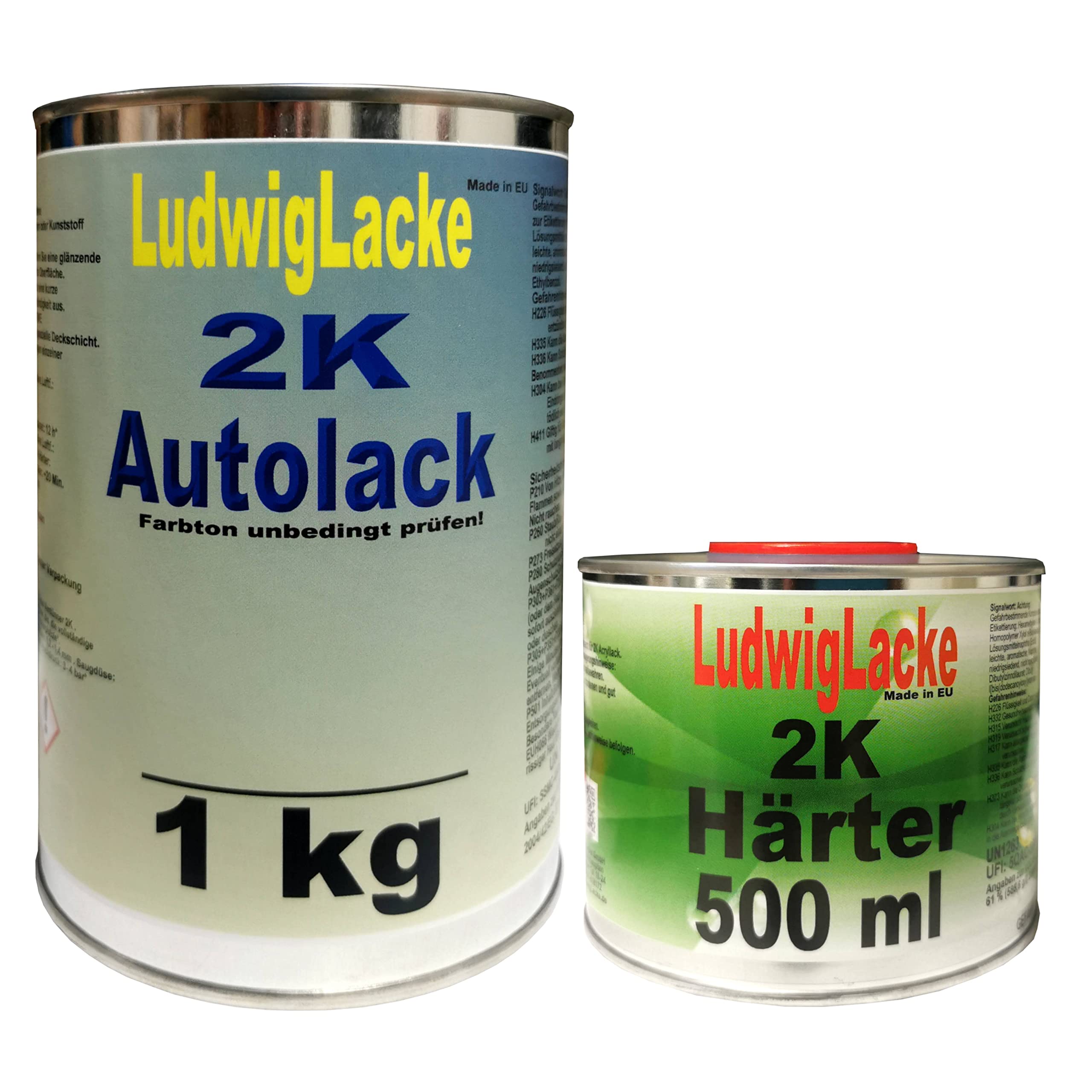 RAL 1015 Kit de Peinture Carrosserie pour Voiture Satiné 1,5 kg avec Durcisseur 0,5 l