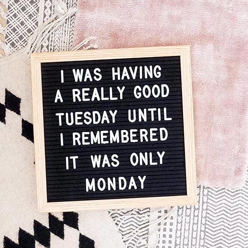 Miniatura 8 de Tablero de letras de fieltro, 10 x 10 pulgadas, letrero de madera intercambiable, marco de madera, montaje en pared, con soporte de exhibición (gris)